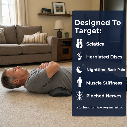 LombaTech™ — Pre-Sleep Back Therapy Device
