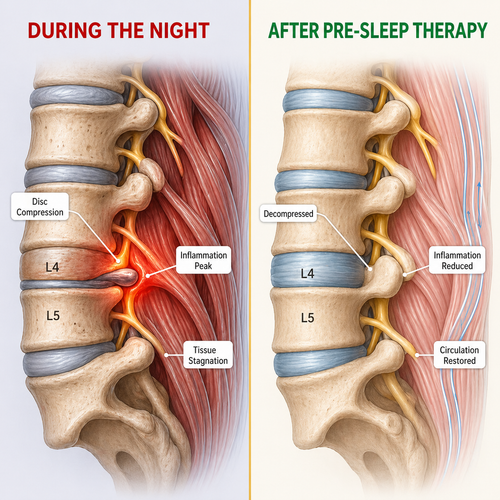 LombaTech™ — Pre-Sleep Back Therapy Device