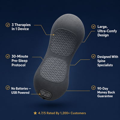 LombaTech™ — Pre-Sleep Back Therapy Device